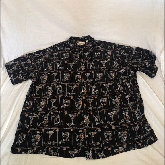 Caribbean Other - Caribbean All Over Tropical Drink Button Up Shirt